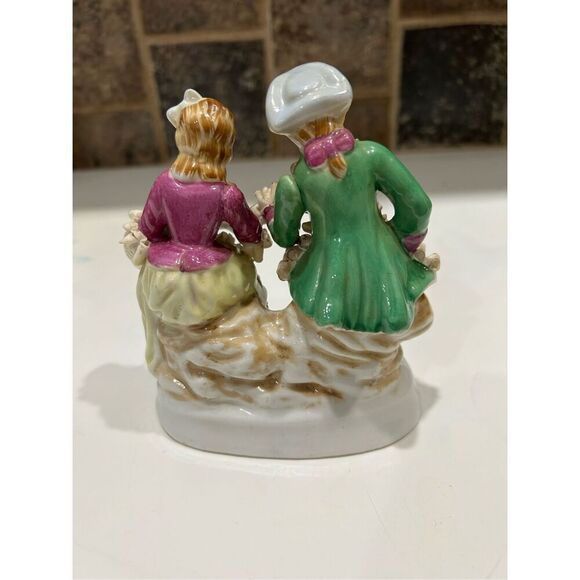 Excellent Vintage Hand Painted Male & Female Figurine Man & Woman Art Sculpture - Picture 5 of 12